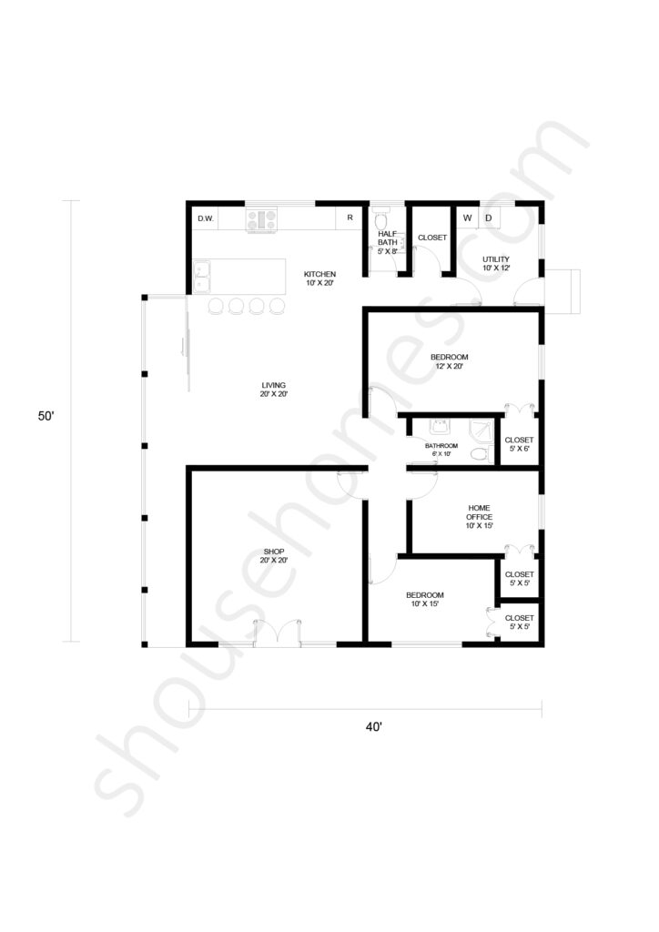 2 bedroom shop house floor plan 